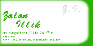 zalan illik business card